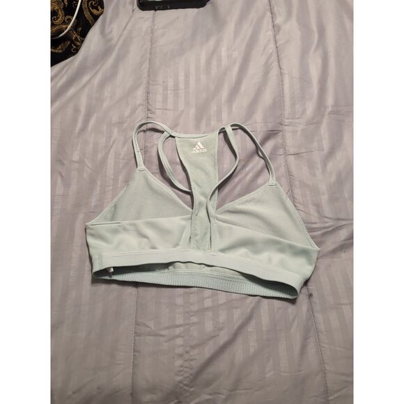 Adidas Mint Green Racerback Sports Bra Women's Size M - Picture 2 of 6